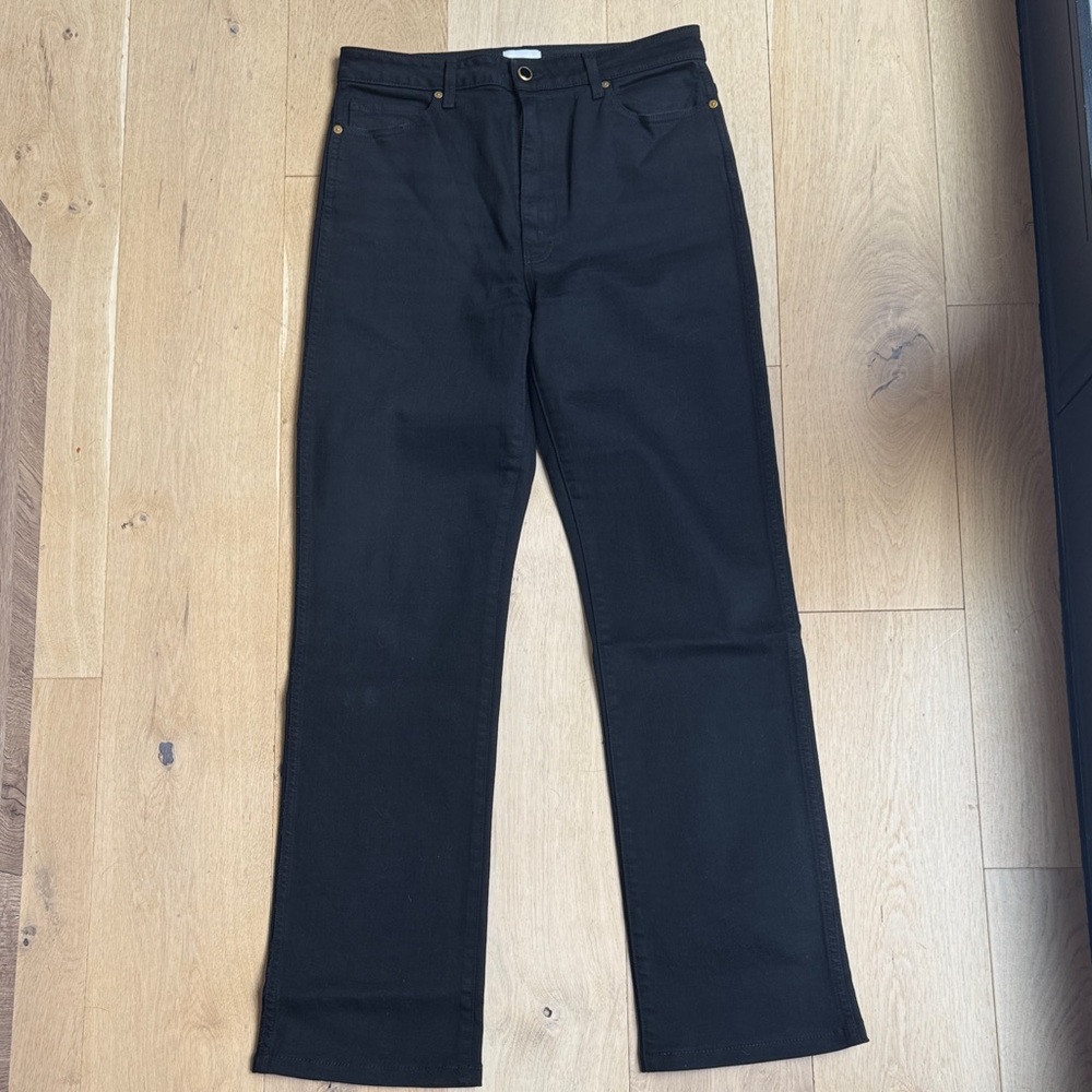 KHAITE Danielle Straight Leg Jeans in Black